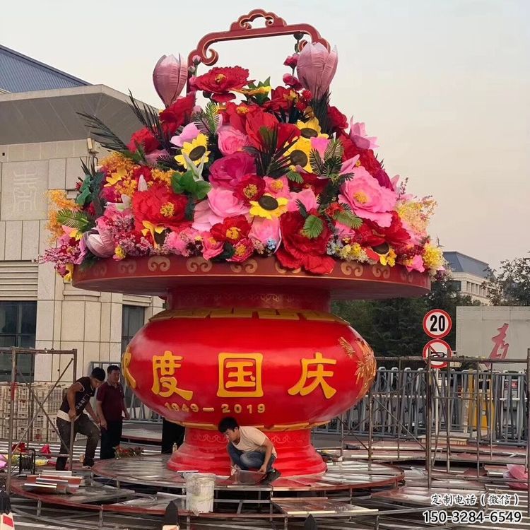軟裝花籃雕塑提供，金屬構件，景區(qū)花籃雕塑優(yōu)價