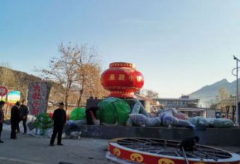 花籃雕塑供需，廣場雕塑，園林景觀玻璃鋼花籃雕塑定制