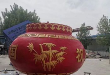 裝飾景觀花籃雕塑通用，街景小品，玻璃鋼花籃雕塑裝飾制造