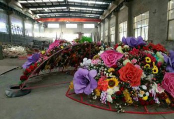 花籃雕塑精選，美陳雕塑，鍛鋼不銹鋼花籃雕塑通用