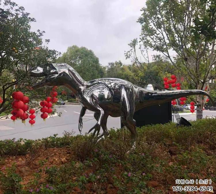 恐龍雕塑工廠標準，亮面藝術，景觀鏡面恐龍雕塑供應