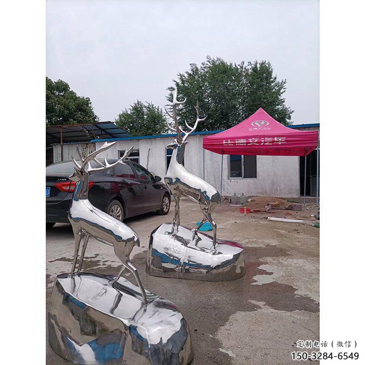 現代小鹿雕塑定制,中式工藝,鏡面仿真小鹿雕塑優價 現代小鹿雕塑定制,中式工藝,鏡面仿真小鹿雕塑優價
