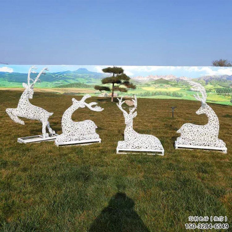 大型小鹿雕塑常用,戶外擺放,鏤空小鹿雕塑展示專供 大型小鹿雕塑常用,戶外擺放,鏤空小鹿雕塑展示專供