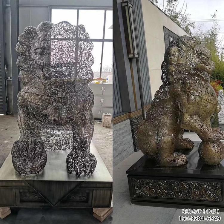 編織獅子雕塑定價(jià),透雕動(dòng)物雕塑,鏤空不銹鋼獅子雕塑 編織獅子雕塑定價(jià),透雕動(dòng)物雕塑,鏤空不銹鋼獅子雕塑