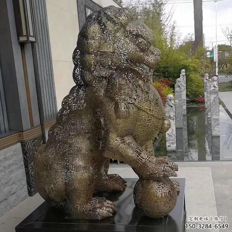 獅子鏤空雕塑優選,城市裝飾,景觀不銹鋼獅子雕塑供給 獅子鏤空雕塑優選,城市裝飾,景觀不銹鋼獅子雕塑供給