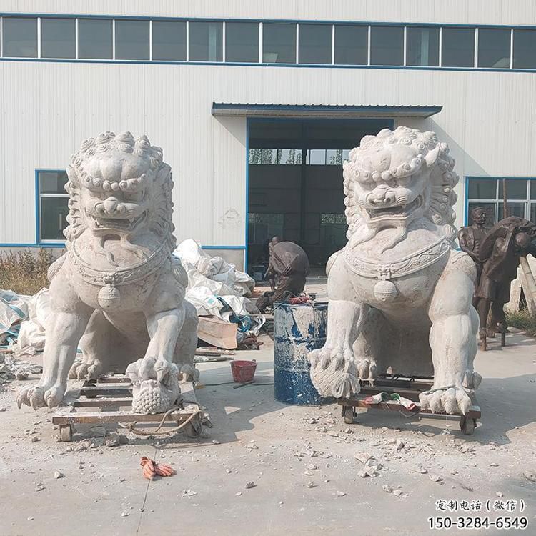 獅子雕塑供給，中式工藝，蹲獅雕塑精品磨具
