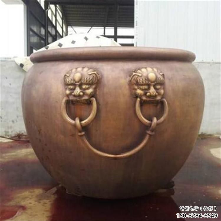 戶(hù)外紫銅缸銅雕塑 戶(hù)外紫銅缸銅雕塑