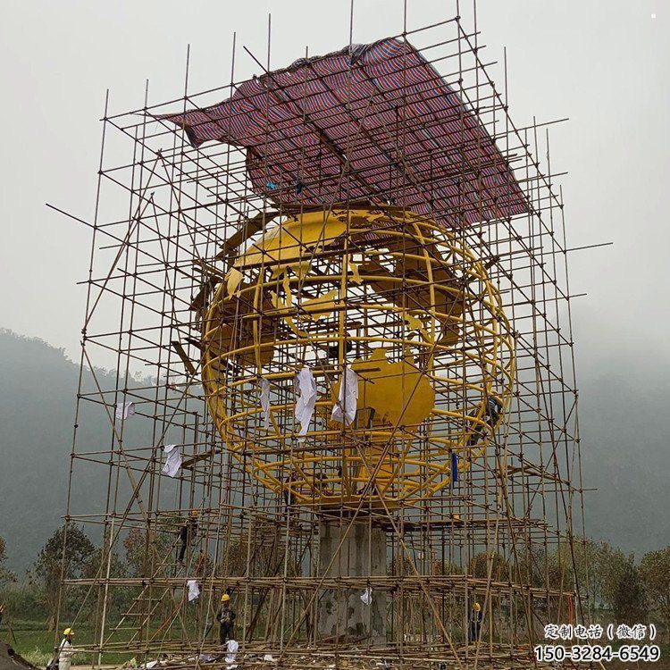 地球儀雕塑通用，陸地擺件，烤漆地球儀雕塑點擊