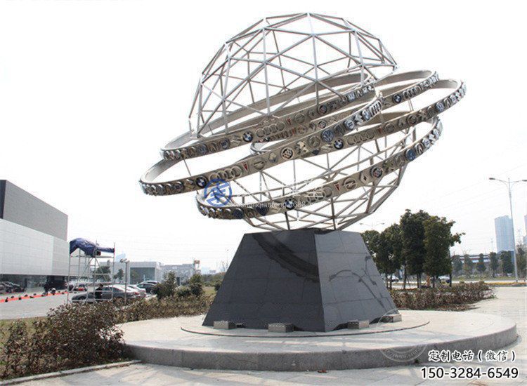 地球儀雕塑點擊，地標擺件，現代地球儀雕塑承接