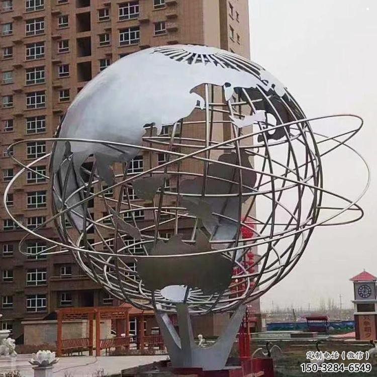 地球儀雕塑點擊，景觀雕塑，現代地球儀雕塑廠家
