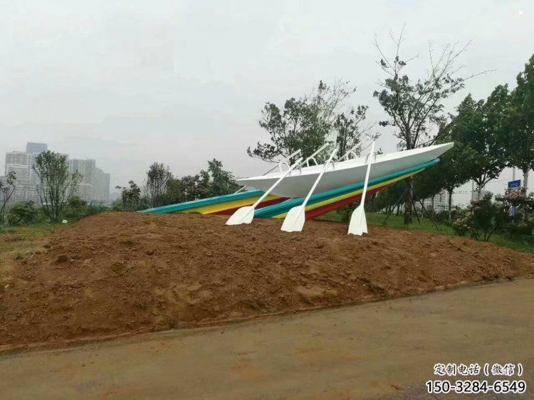 龍舟工藝選用，彩鋼制作，不銹鋼龍舟雕塑制造商