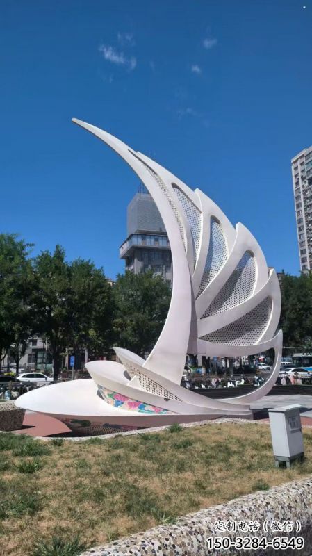 揚帆遠航雕塑精選，市標雕塑，不銹鋼揚帆遠航雕塑觀賞型