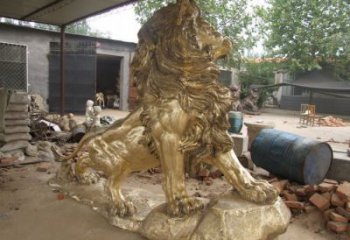 純銅仿古獅子雕塑，動物雕塑，大型走獅雕塑標(biāo)準(zhǔn)