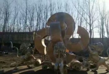 獅子雕塑選用，廣場雕塑，走獅雕塑制作