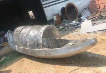 室內景觀雕塑，拉絲帆船雕塑，抽象效果