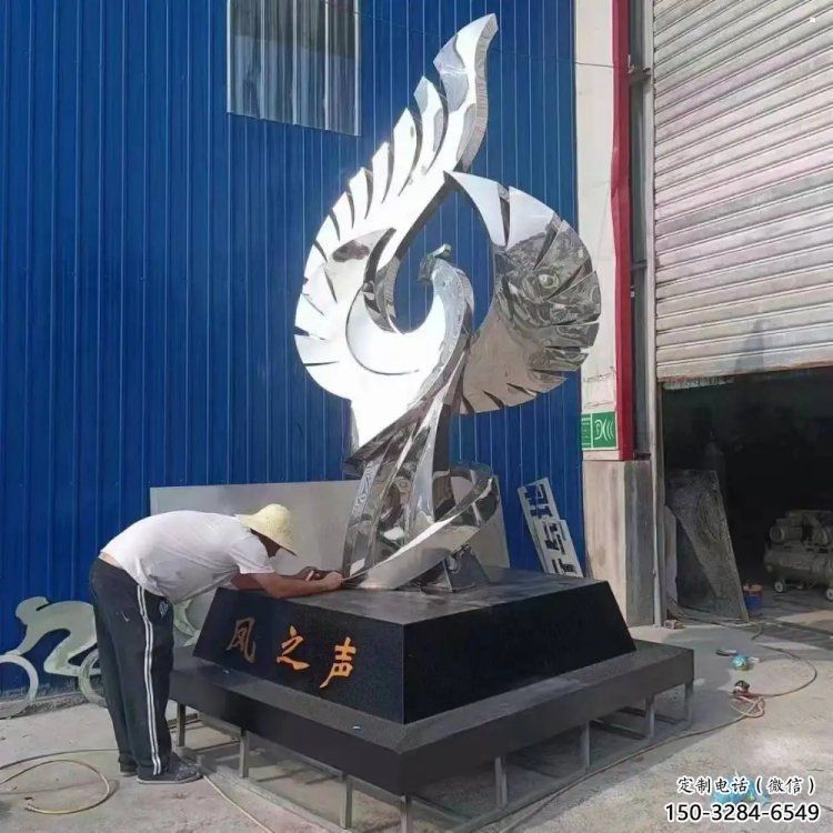 鳳凰雕塑制作廠家，城市雕塑，不銹鋼鳳凰雕塑生產