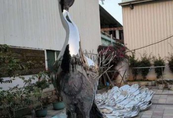 室外鳳凰雕塑展品，公園小品，不銹鋼鳳凰雕塑生產廠家