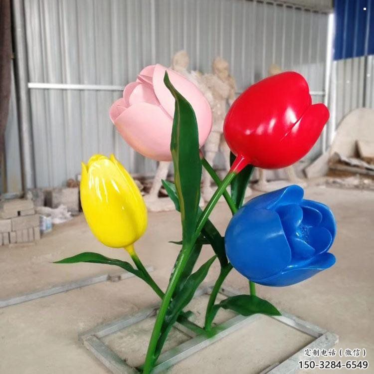 郁金香雕塑展品，公園小品，不銹鋼郁金香雕塑生產(chǎn)商