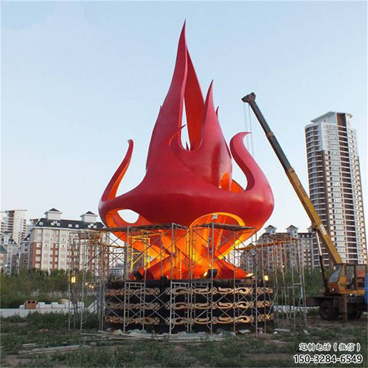 火炬雕塑優選，陸地擺件，不銹鋼火炬雕塑供應