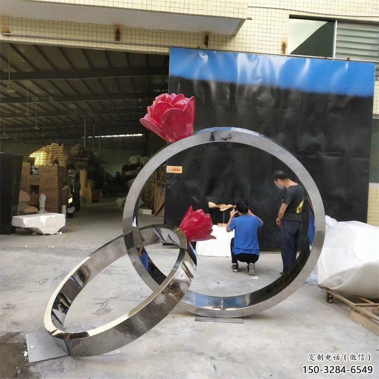 鉆戒雕塑通用，花園小品，廣場景觀鉆戒雕塑優價