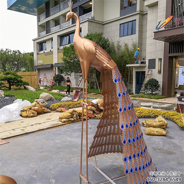 孔雀雕塑供應(yīng)，公園雕塑，不銹鋼孔雀雕塑制造廠家