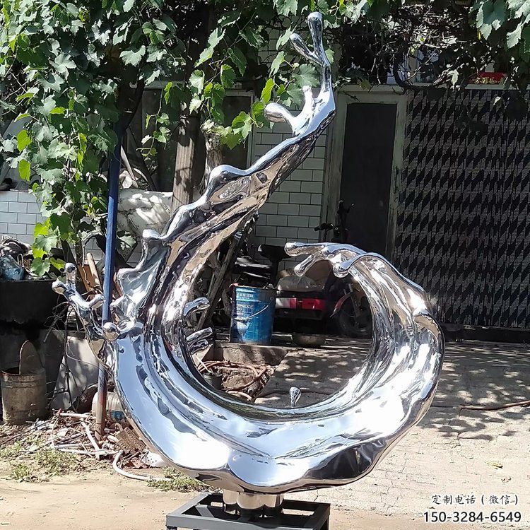 波浪雕塑提供，多彩藝術，中式不銹鋼波浪雕塑通用