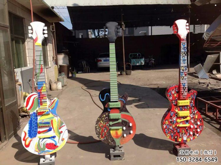 提琴雕塑精選，露天雕塑，烤漆提琴雕塑制作展品