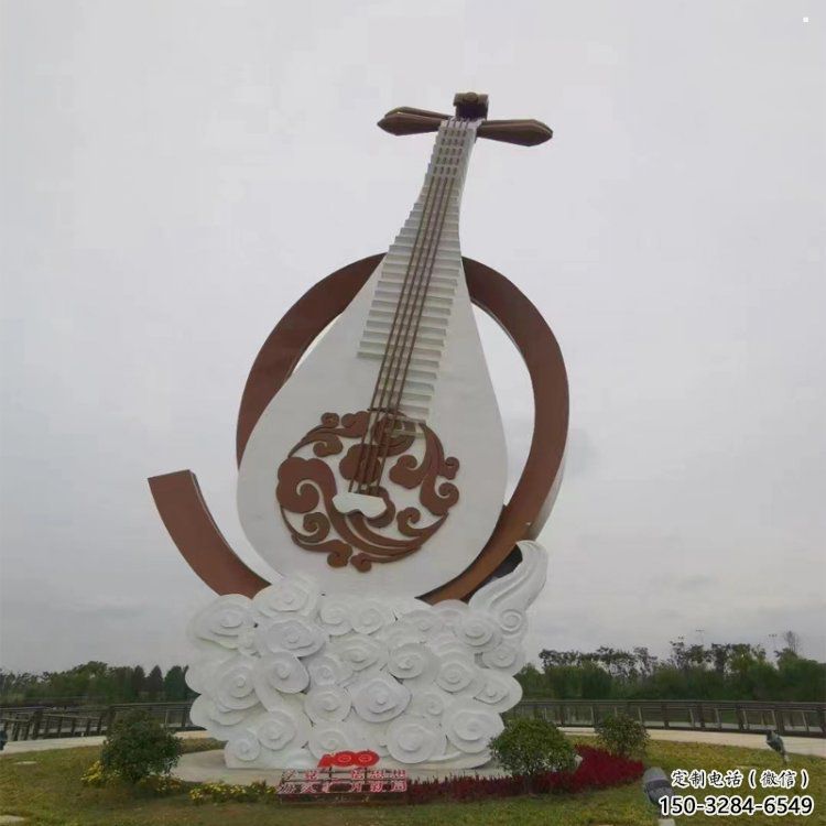 提琴系列雕塑，城市裝飾，彩色烤漆提琴雕塑優選