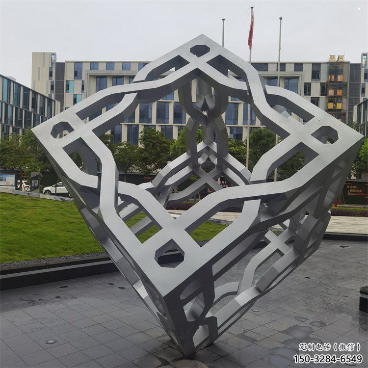 立方體雕塑提供,戶外雕塑,鏤空立方體雕塑廠家 立方體雕塑提供,戶外雕塑,鏤空立方體雕塑廠家