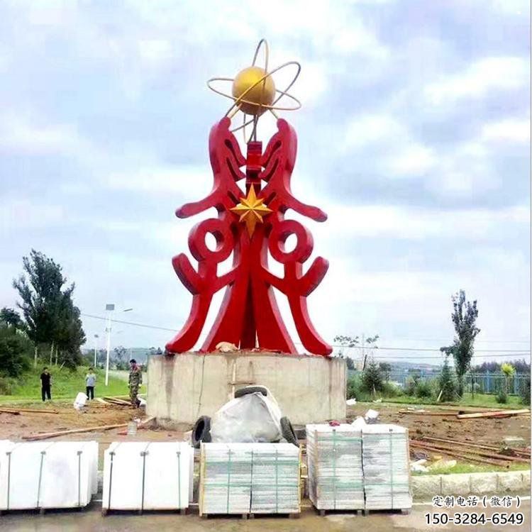 古文字雕塑服務(wù)商，景觀雕塑，不銹鋼古文字雕塑廠家
