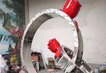 鏡面戒指環雕塑承接，城市裝飾，大型戒指環雕塑生產商