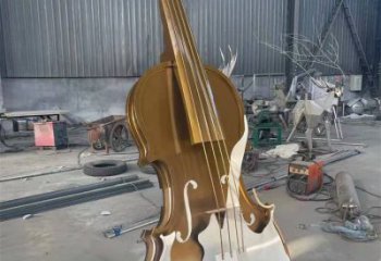 小提琴雕塑批發，地標擺件，不銹鋼小提琴雕塑生產商
