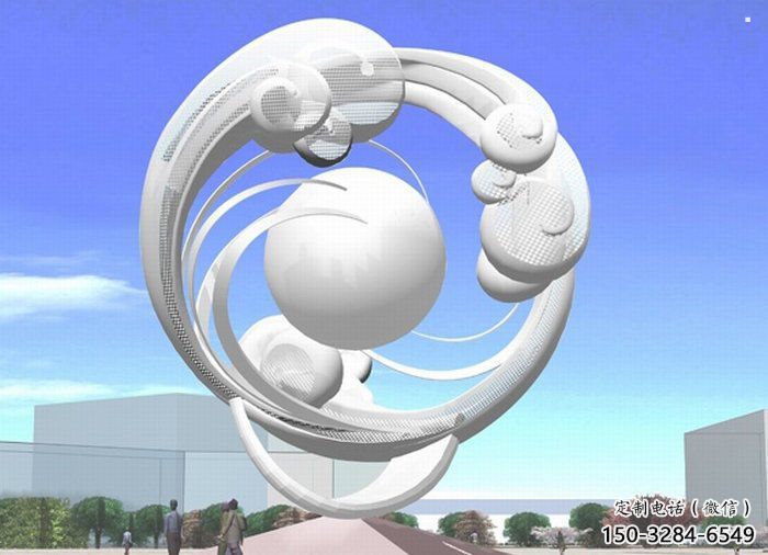 鏤空球雕塑定制，露天雕塑，烤漆鏤空球雕塑展品