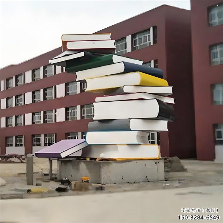 學校疊書雕塑提供,多彩藝術,中式不銹鋼疊書雕塑通用 學校疊書雕塑提供,多彩藝術,中式不銹鋼疊書雕塑通用