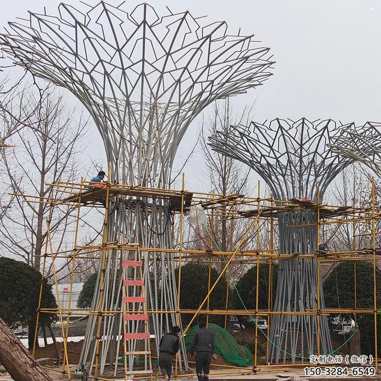 烤漆遮陽樹雕塑制造商，室外軟裝，鏤空遮陽樹雕塑制作