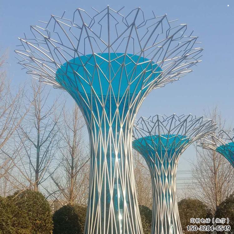 大型鏤空樹(shù)雕塑常用，戶外擺放，烤漆鏤空樹(shù)雕塑廠