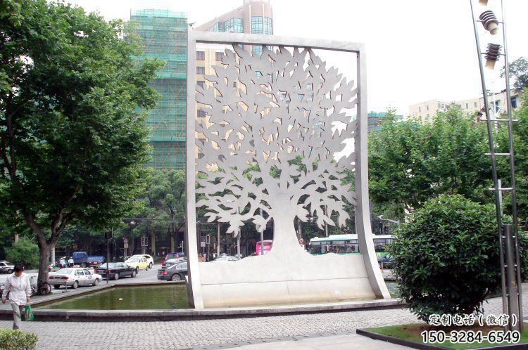 鏤空樹雕塑常用，景觀概念，鏤空剪紙樹雕塑生產廠家