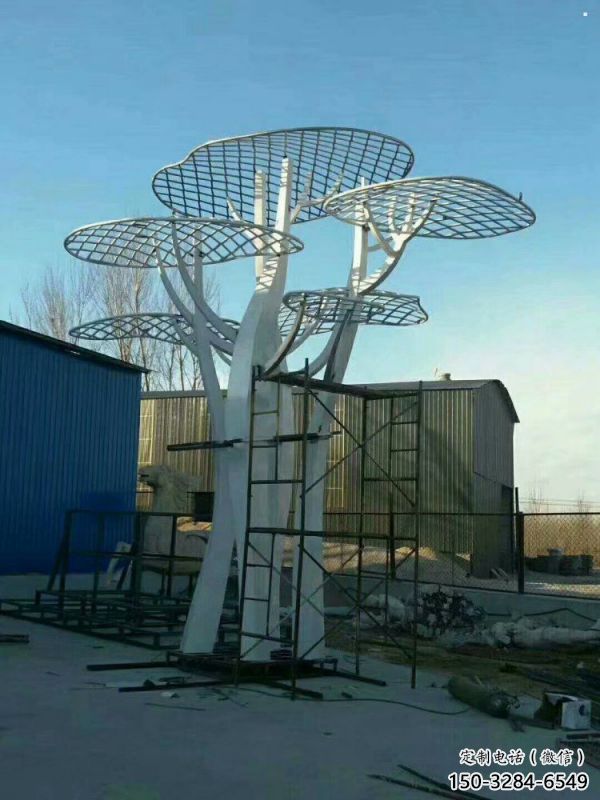 蘑菇樹雕塑制作，景區(qū)雕塑，城市鏤空蘑菇樹雕塑提供
