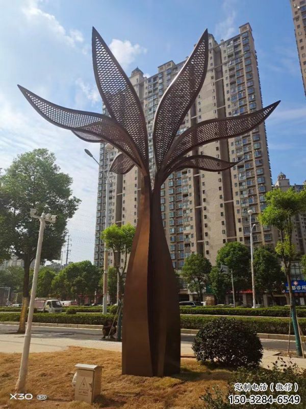 仿真樹葉雕塑，校園雕塑，彩繪仿真樹葉雕塑廠家