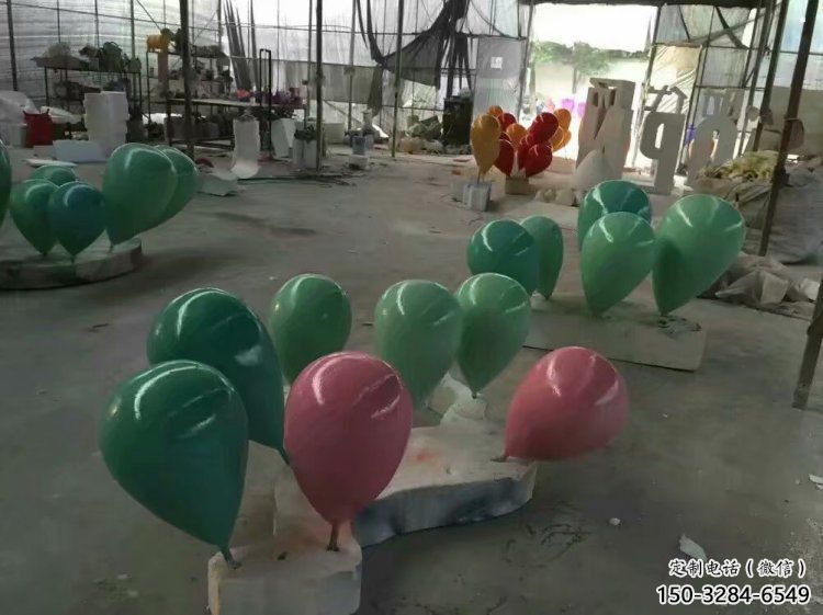 氣球樹雕塑精選，美陳雕塑，玻璃鋼氣球樹雕塑觀賞型
