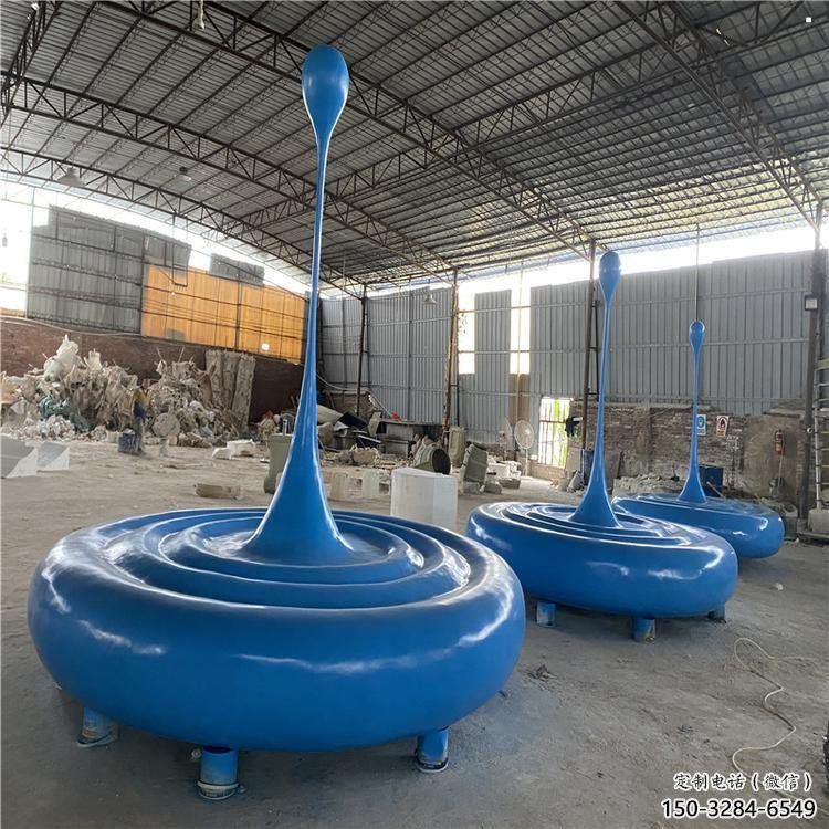 水滴雕塑觀賞型，街景小品，烤漆水滴雕塑常用