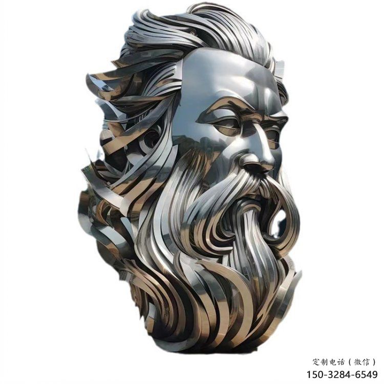 白鋼人頭像雕塑供需，標識雕塑，鏡面西方人雕塑制造商
