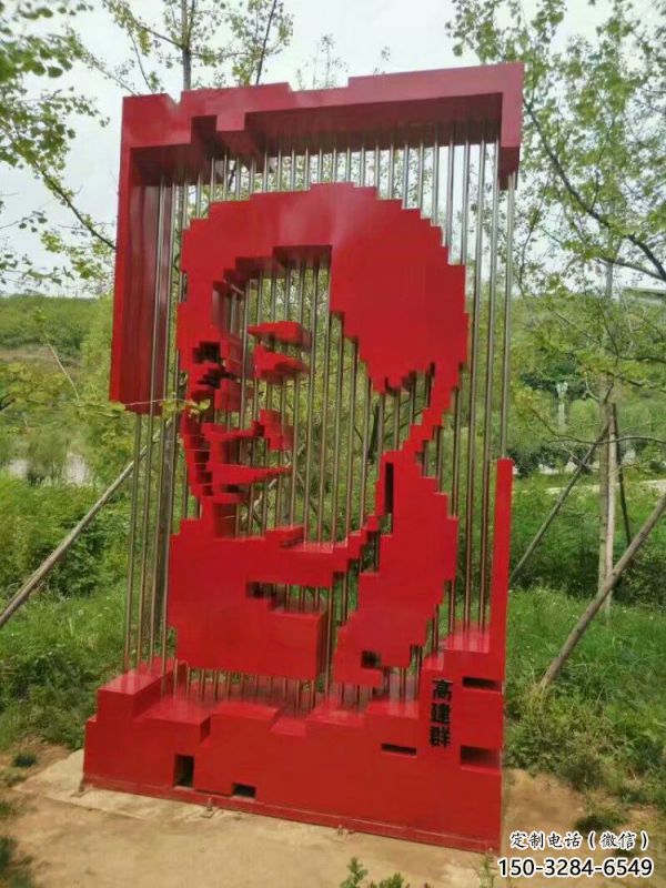 鏤空人頭像雕塑制造商,城區小品,烤漆人頭像雕塑定制 鏤空人頭像雕塑制造商,城區小品,烤漆人頭像雕塑定制