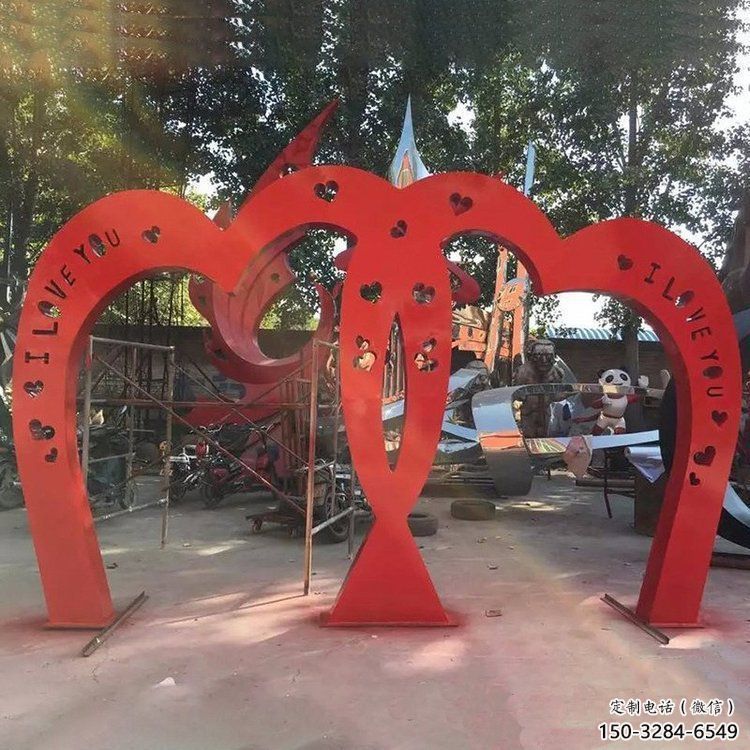 景觀心心相印雕塑定做,小區(qū)擺件,美陳雕塑制作 景觀心心相印雕塑定做,小區(qū)擺件,美陳雕塑制作