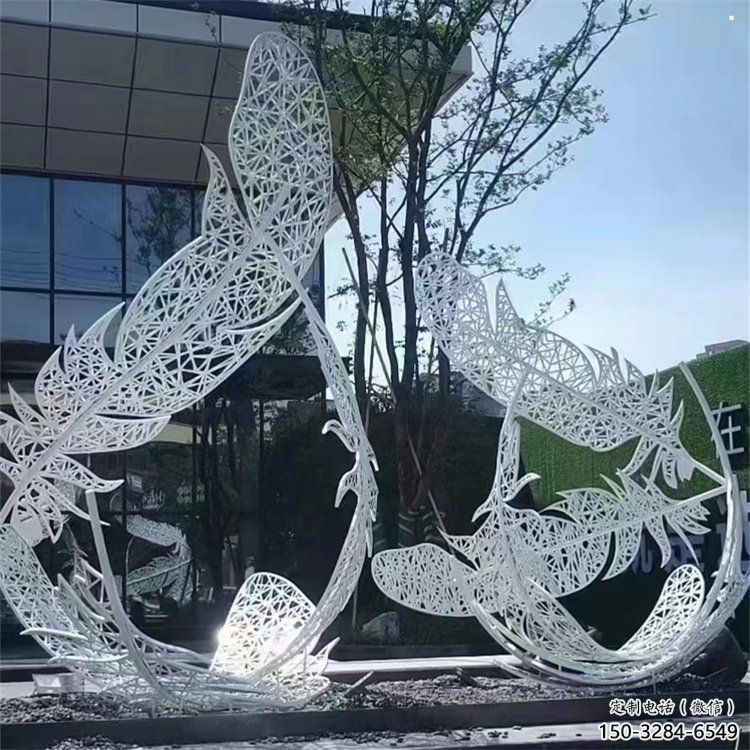 羽毛雕塑工程供應，校園雕塑，烤漆羽毛雕塑供求