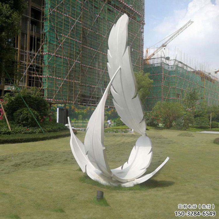 羽毛雕塑工廠標準，多彩藝術(shù)，景觀烤漆羽毛雕塑供應