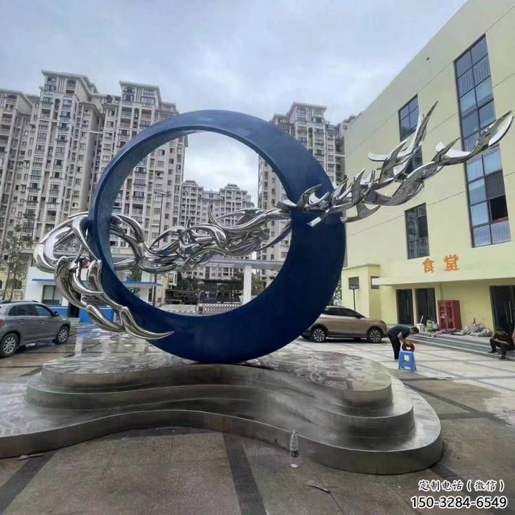 圓環雕塑定做,小區擺件,烤漆圓環雕塑制作 圓環雕塑定做,小區擺件,烤漆圓環雕塑制作