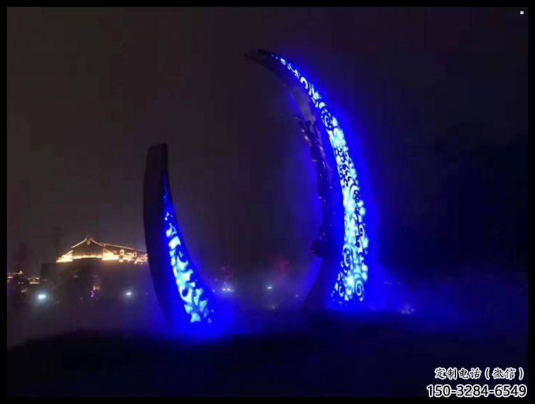 房地產月牙雕塑,仿古景觀雕塑,噴砂制造 房地產月牙雕塑,仿古景觀雕塑,噴砂制造