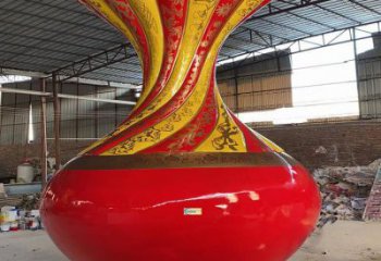 大型花瓶雕塑常用，戶外擺放，玻璃鋼花瓶雕塑專供