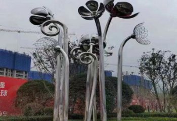 四葉草雕塑標準，陸地擺件，不銹鋼四葉草雕塑定制